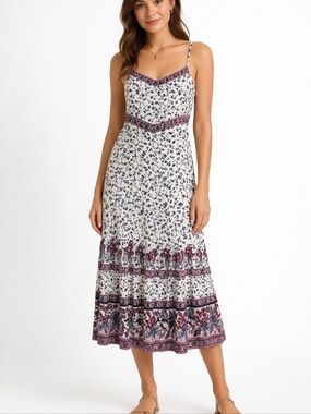 ARNHEM Rare Coquette Spaghetti Strap Dahlia Floral Slip Festival Dress